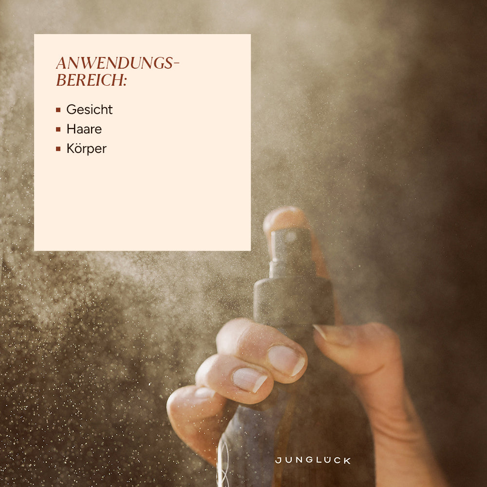 Anwendungsbereich Rosenwasser-Spray JUNGLÜCK