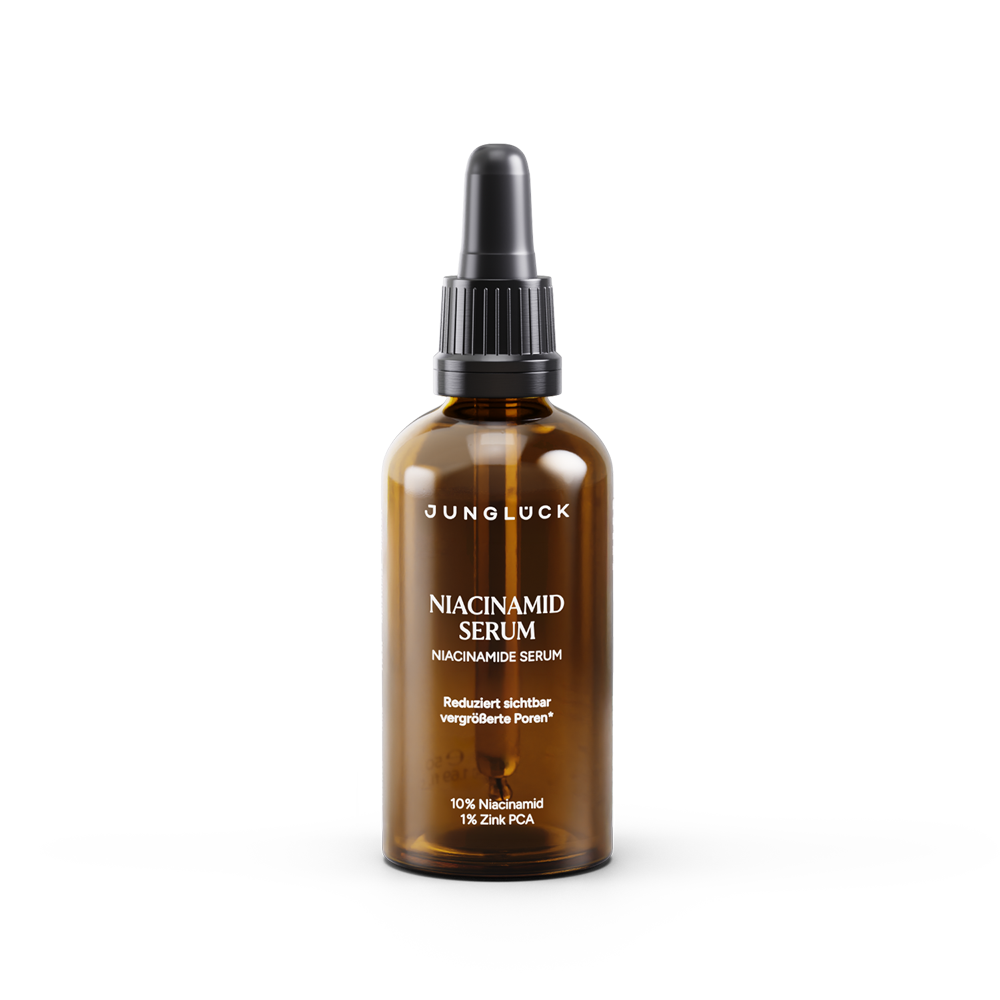 Junglück Niacinamid Serum in Braunglasflasche