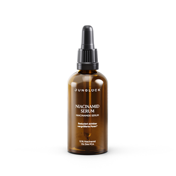 Junglück Niacinamid Serum in Braunglasflasche