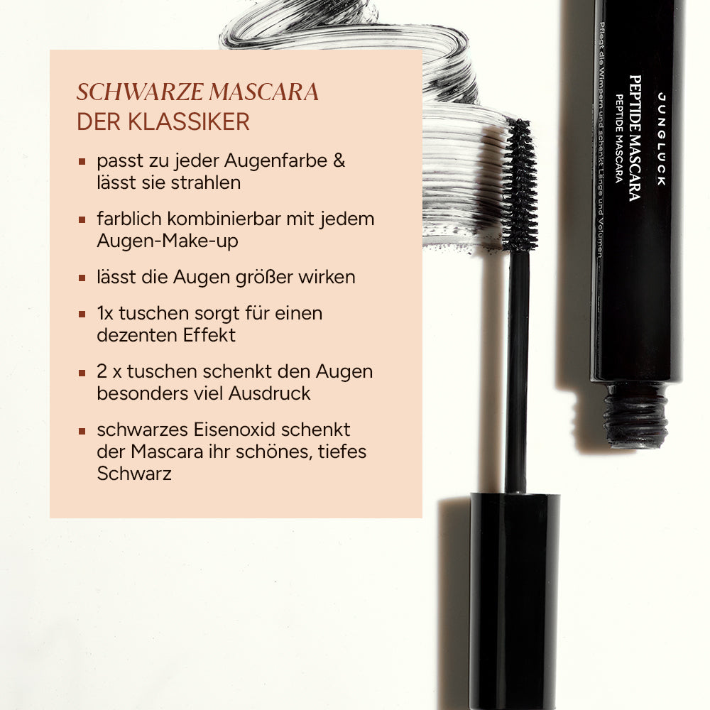 Junglück Peptide Mascara Swatch Textur 
