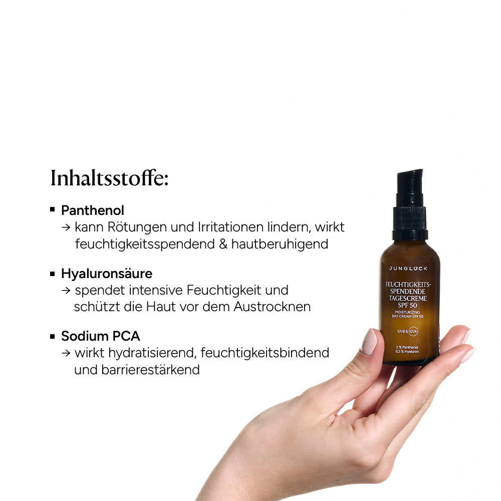 Feuchtigkeitsspendende Tagescreme SPF 50